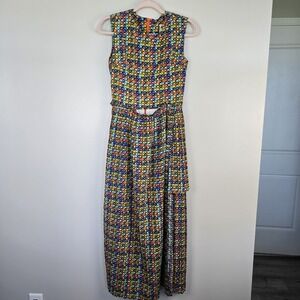 Vintage Jerry Hall‎ Bodycon Dress Asymmetrical Hi-Low  Sleeveless Sz S/M.B62